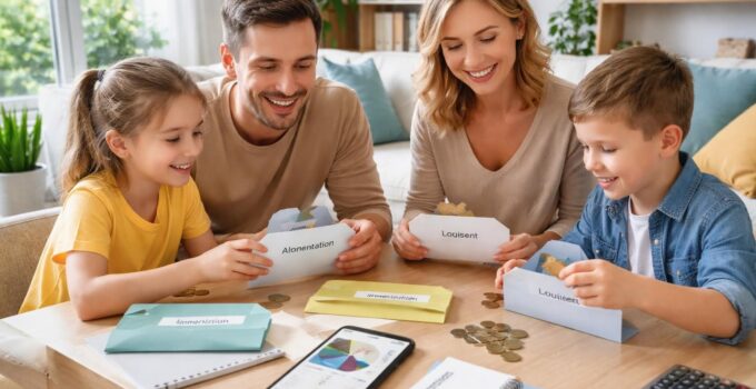 Gérer le budget familial avec application Bankin et méthode enveloppes pour économiser ensemble