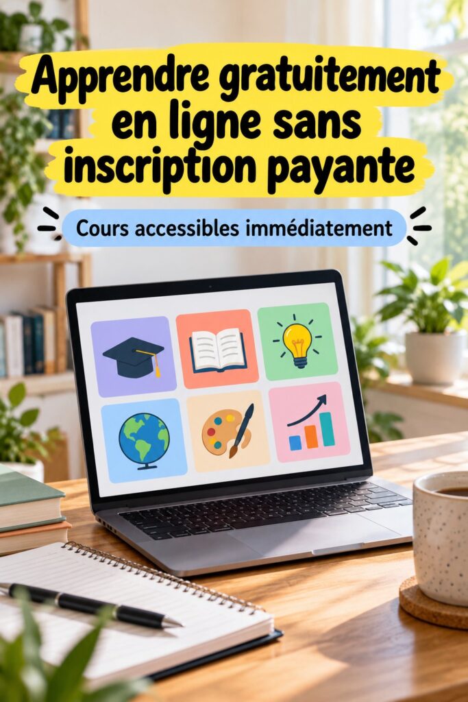 Apprenez gratuitement en ligne sans frais cachés