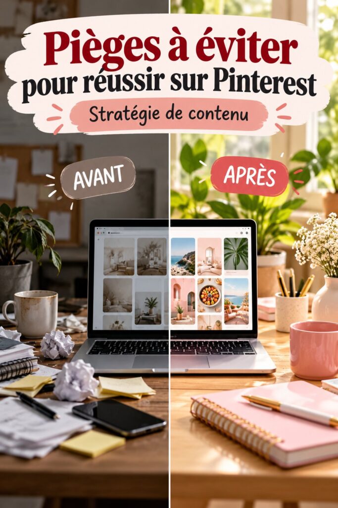 Capture de la page Pinterest montrant des épingles réussies.