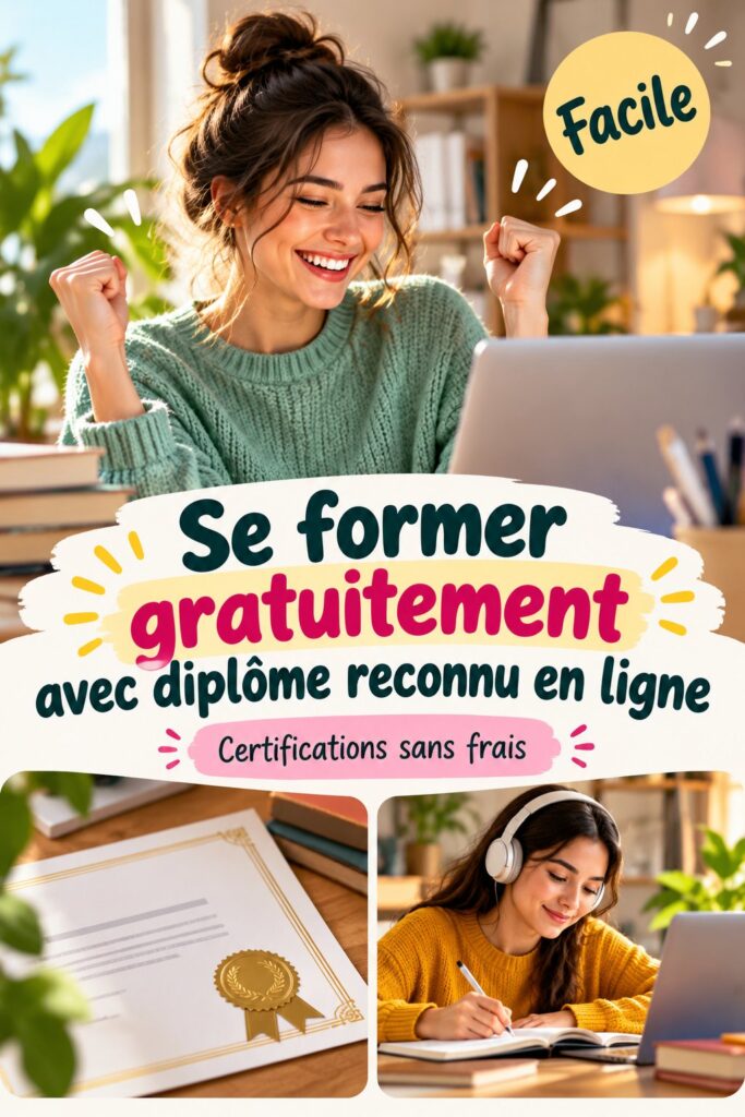 Se former gratuitement avec diplôme reconnu en ligne