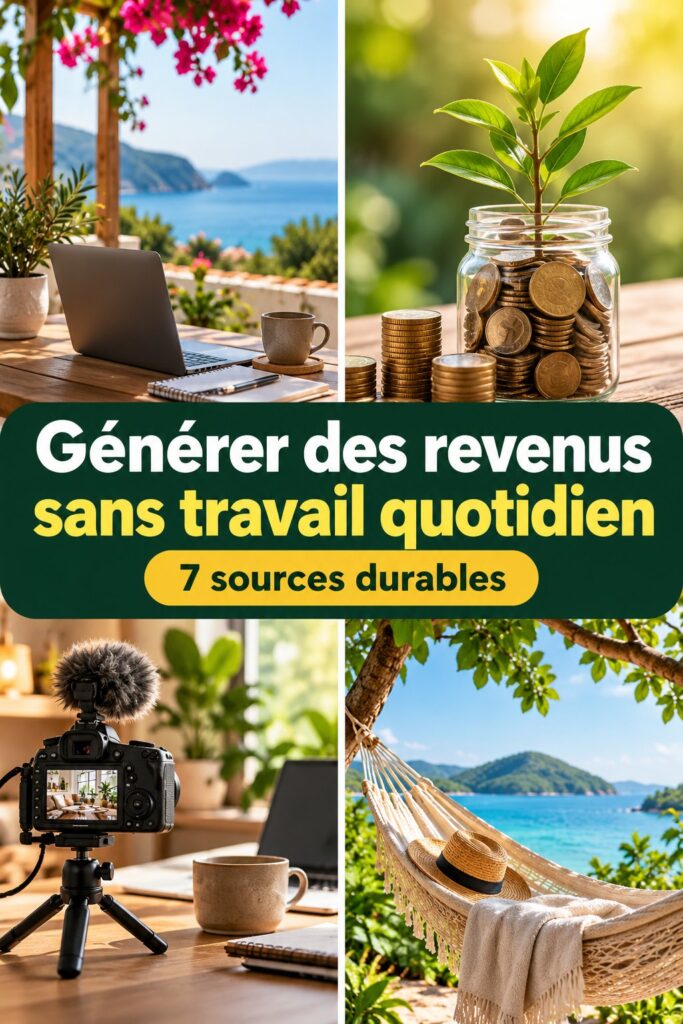 Comment générer des revenus sans travail quotidien ?