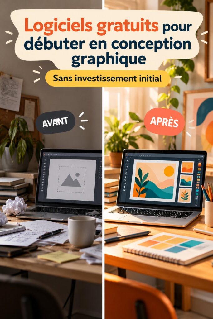 Capture d'écran de plusieurs logiciels gratuits de graphisme
